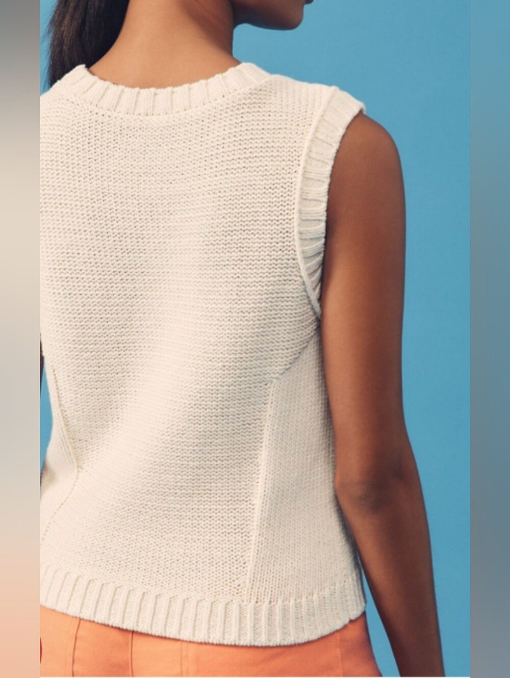 Anthropologie Knit Linen Blend Vest. Retail Price $98. - Picture 3 of 7